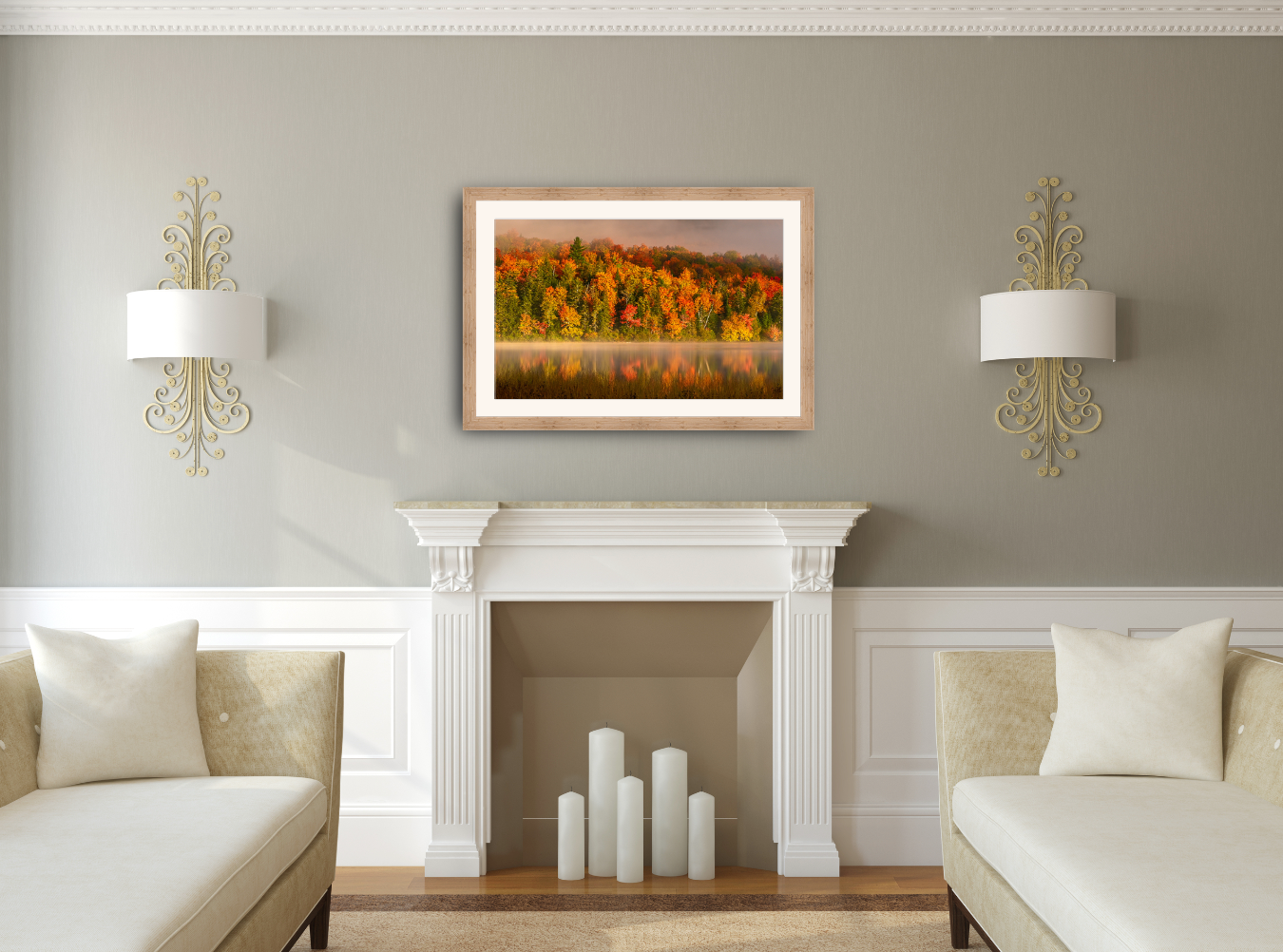 Print of Fall colors in the Adirondacks