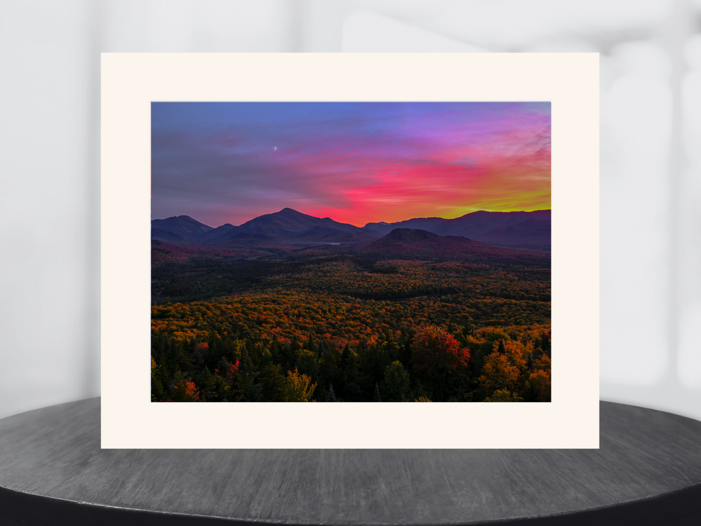 print of a Sunset from mt van Hoevenberg