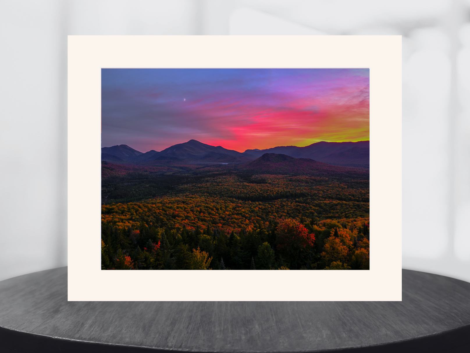 print of a Sunset from mt van Hoevenberg