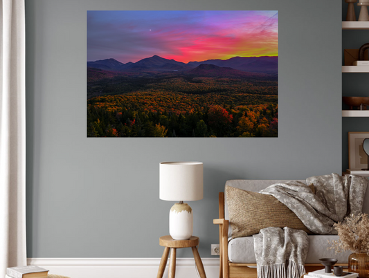 print of a Sunset from mt van Hoevenberg