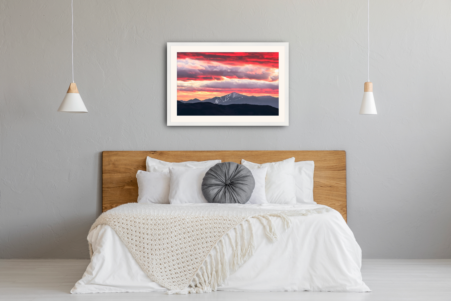 print of a sunset over whiteface mountain