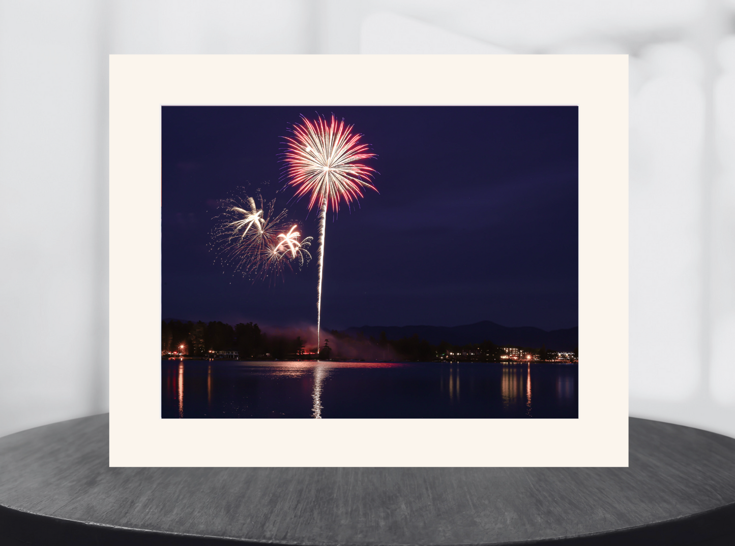 print of Fireworks over Mirror Lake