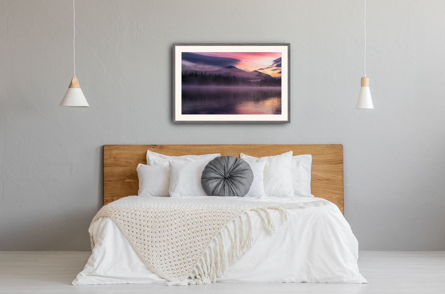 print of a Foggy Sunrise on Connery Pond