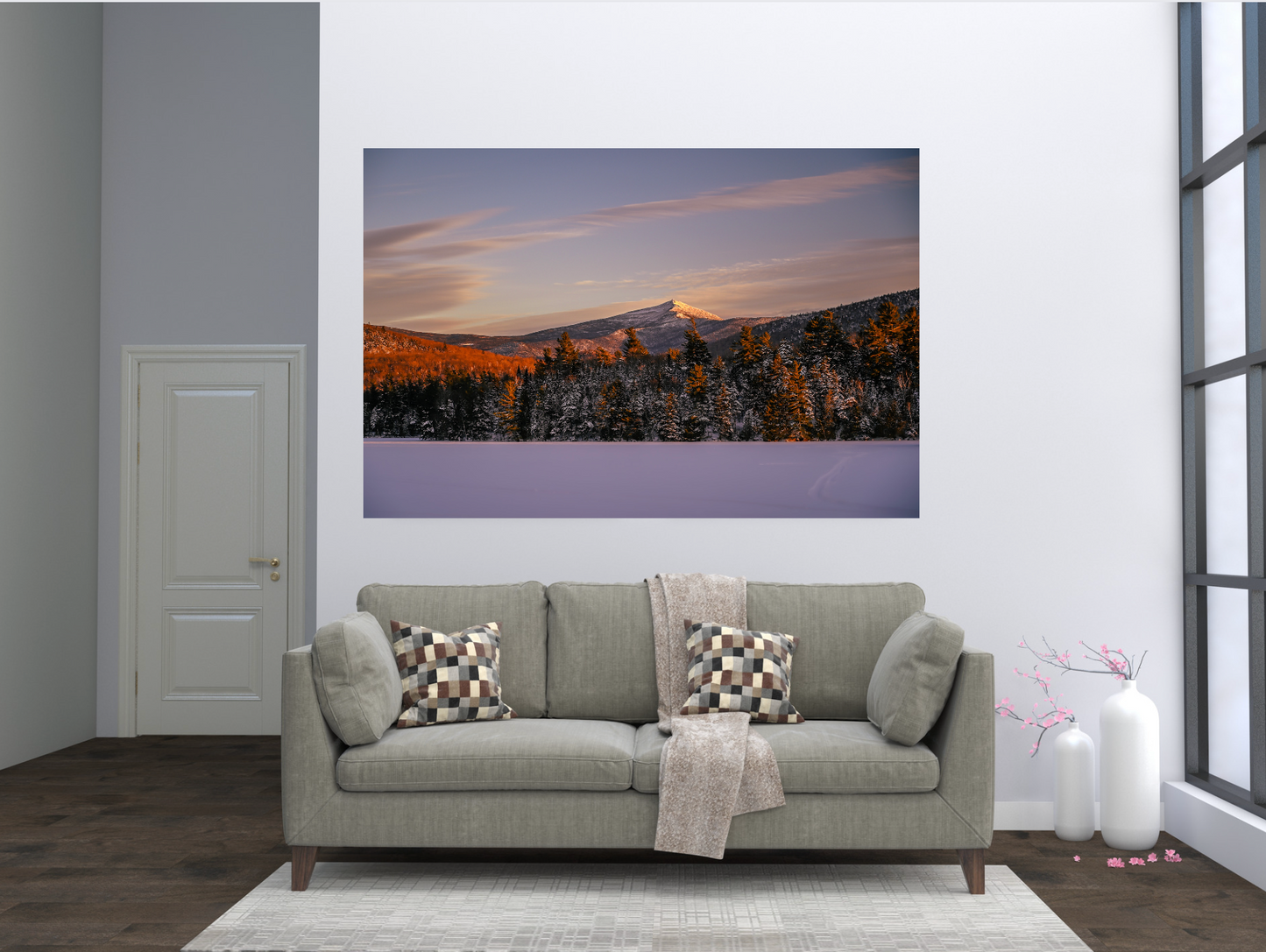 print of a Frozen alpine glow on whiteface