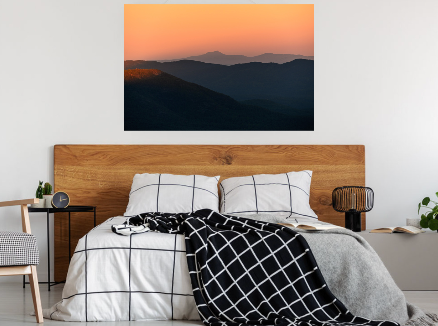 print of Golden Hour over Camels Hump from the Adirondack Mountains
