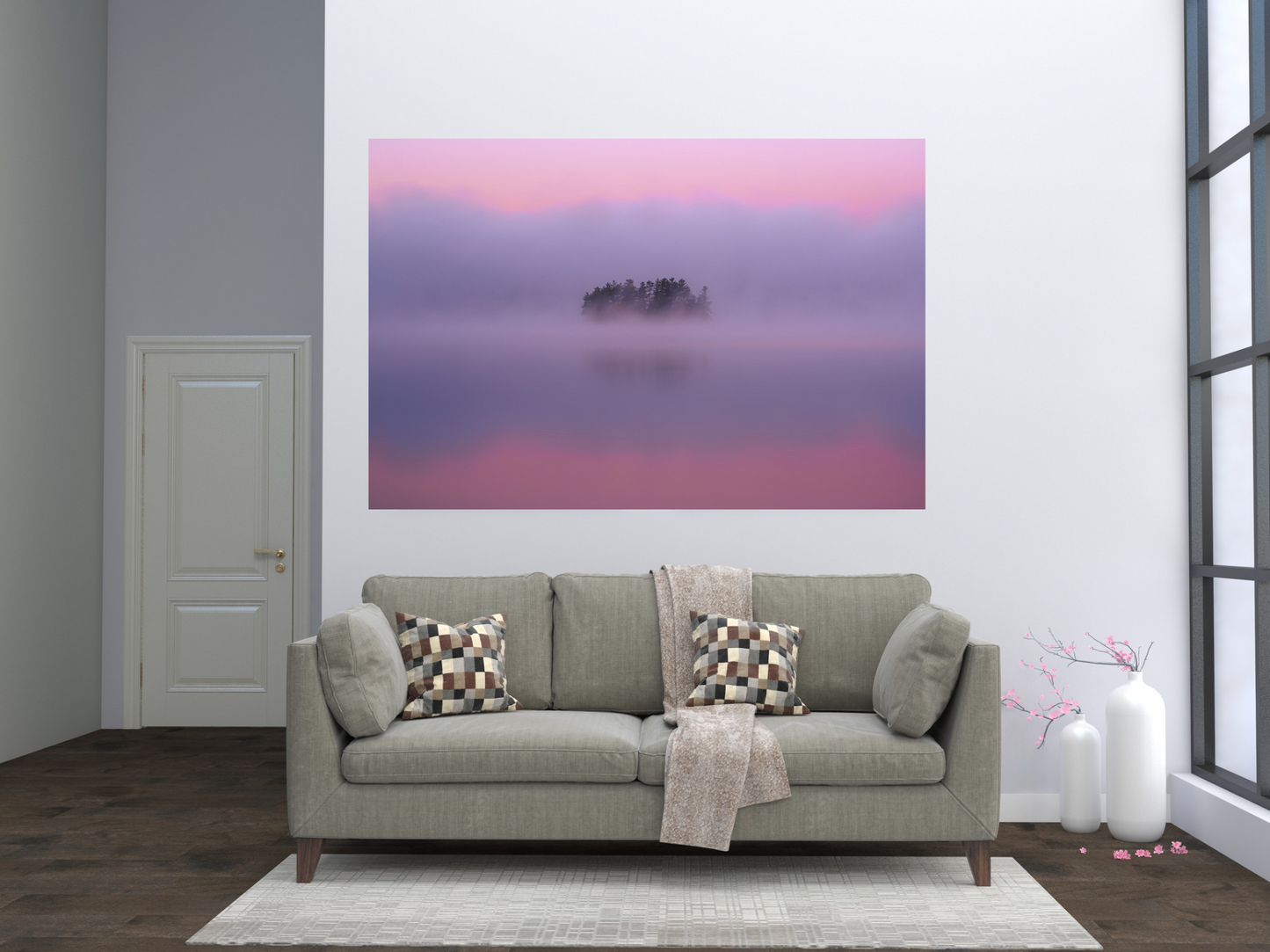 print of a Crisp Autumn Sunrise Tupper lake