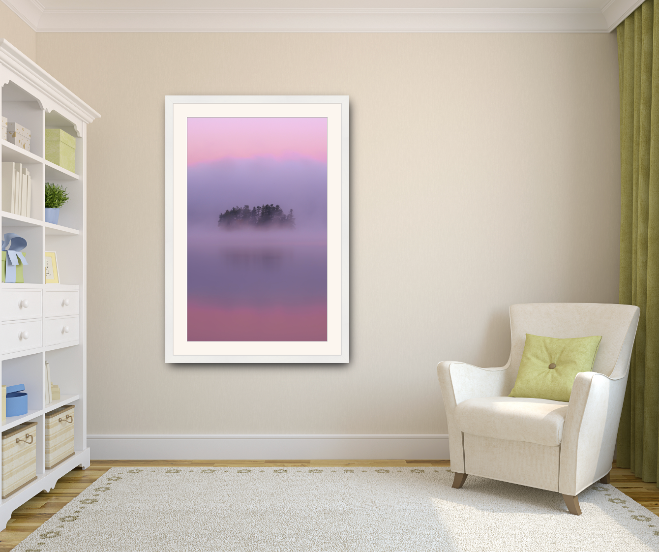 print of a Crisp Autumn Sunrise Adirondack Mountains