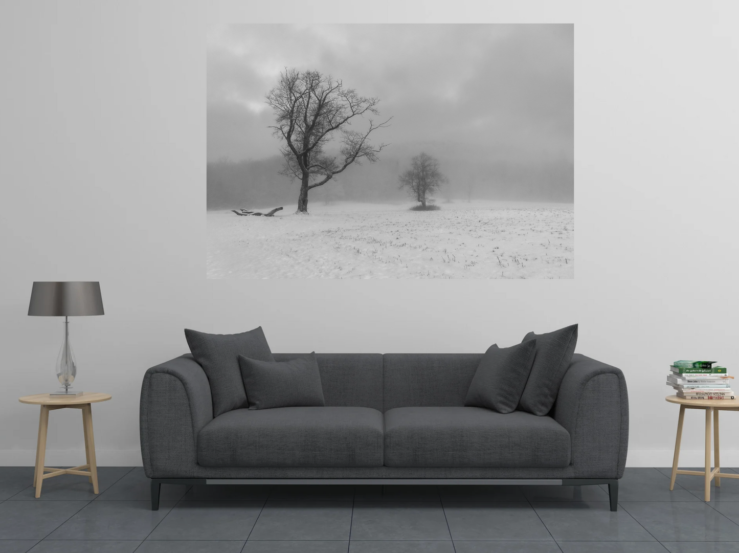print of December Field of Fog, Adirondack Mountains