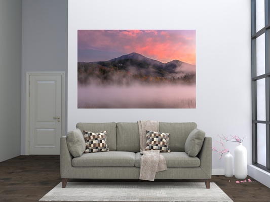 print of a Dreamy Autumn Morning in the Adirondack Mountains 