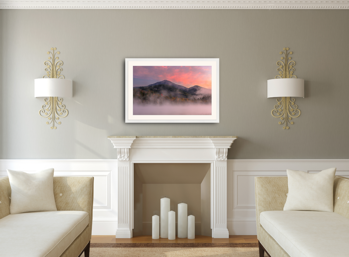 print of a Dreamy Autumn Morning in the Adirondack Mountains