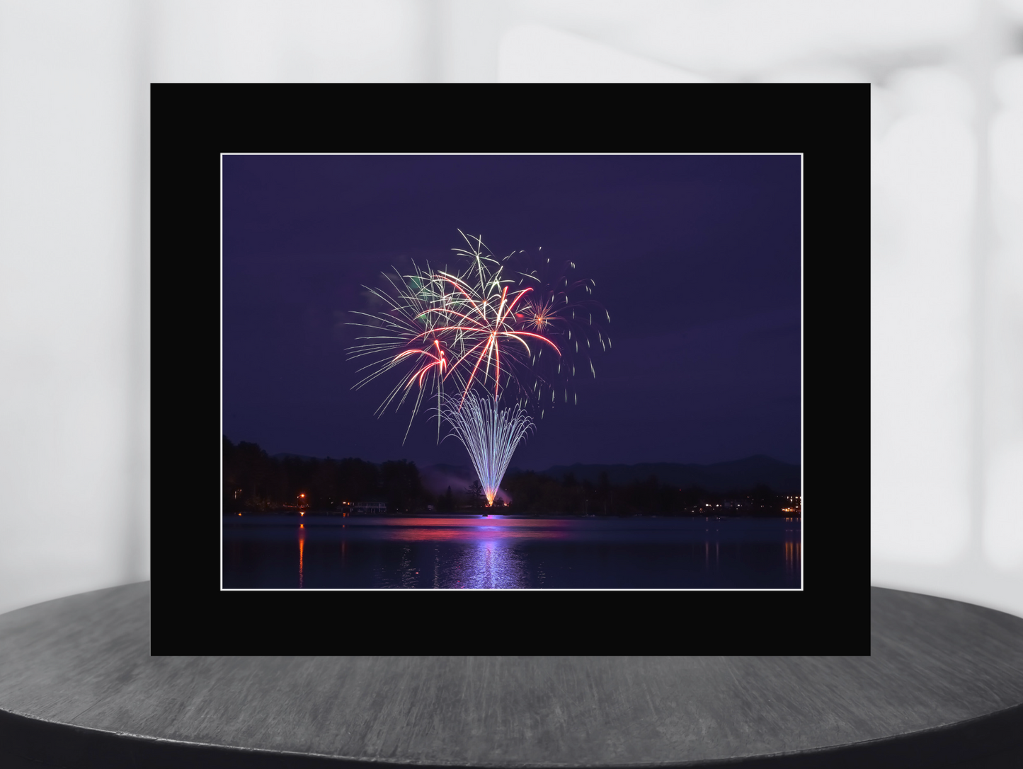 print of Mirror Lake Independence Day Fireworks
