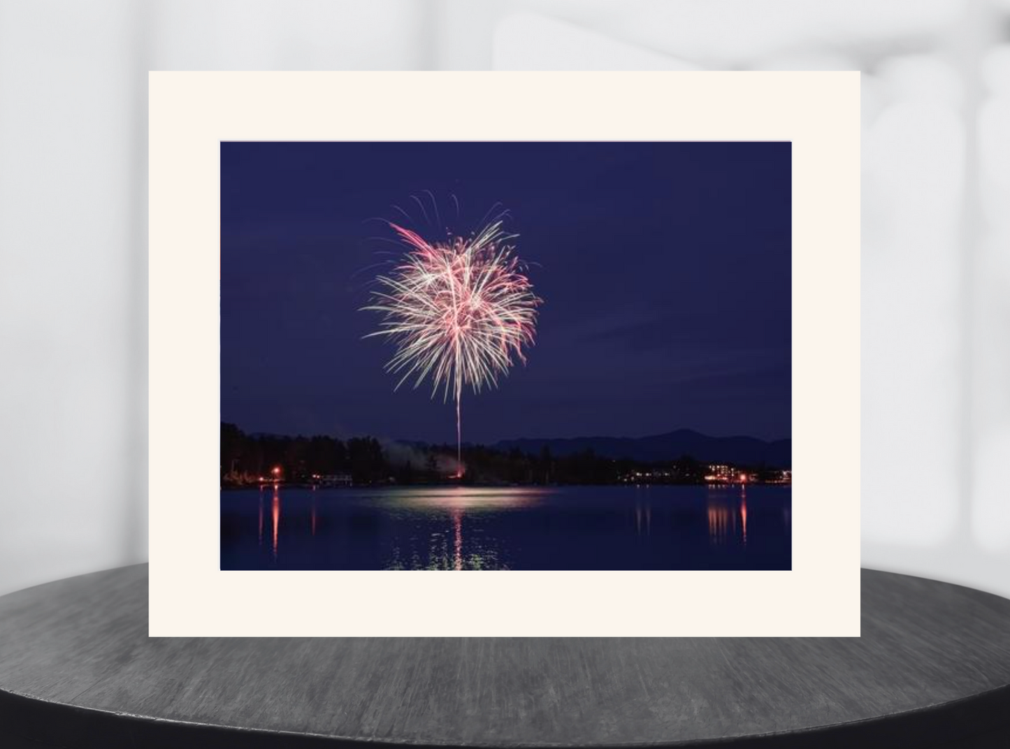 print of Independence Day Fireworks over Mirror Lake