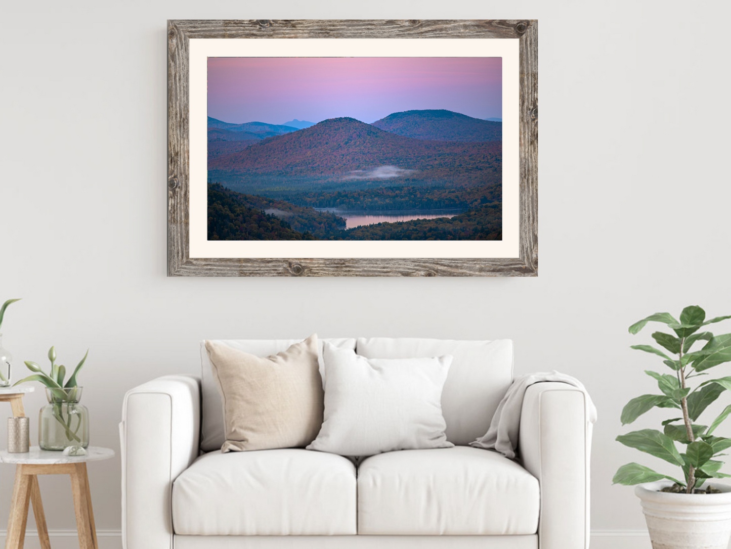 print of Sunrise from indian head in the adirondack mountains