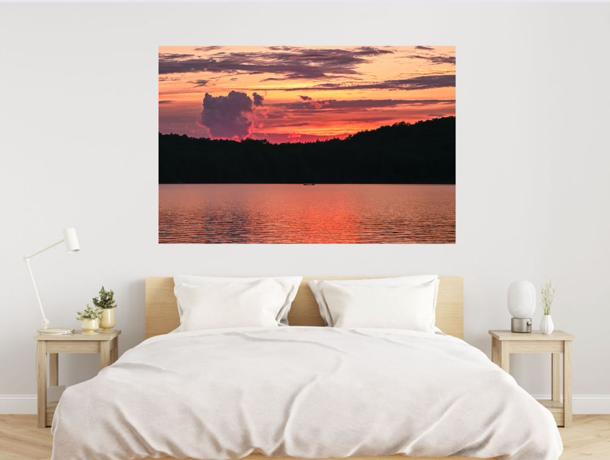 print of a lake colby sunset