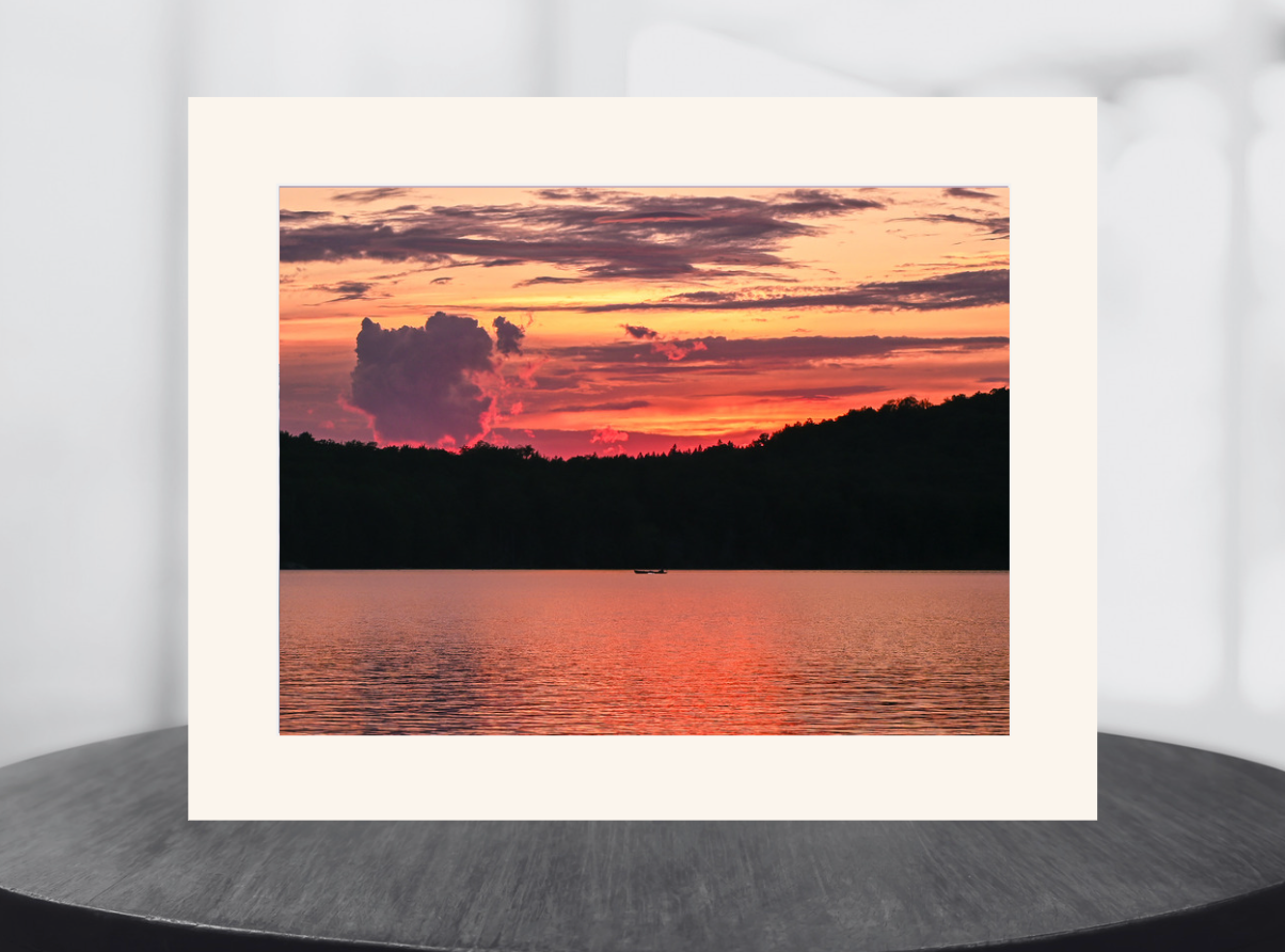 print of a lake colby sunset