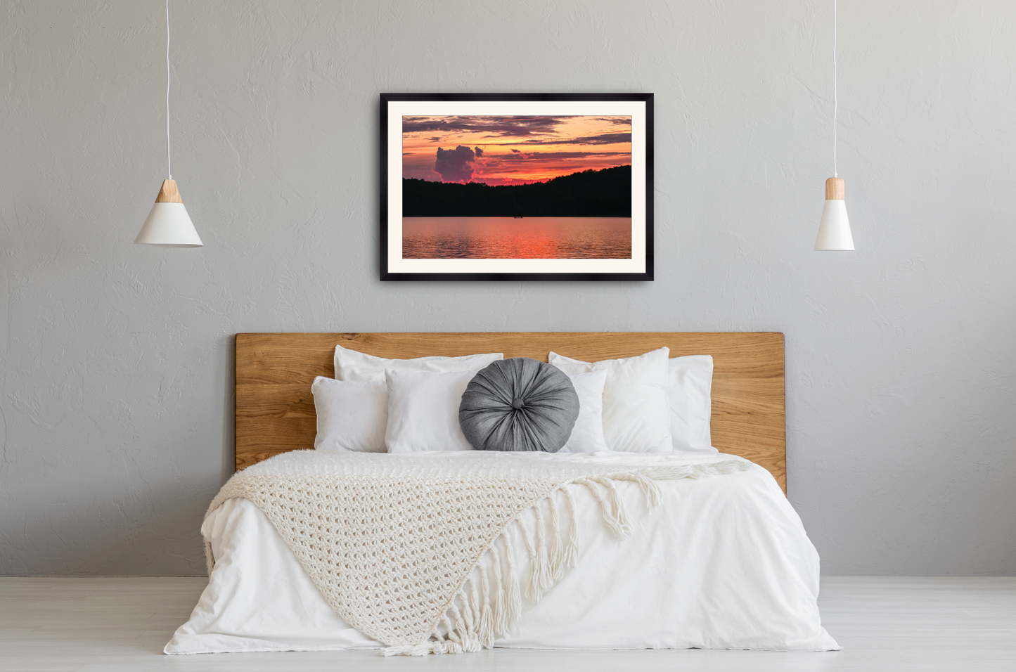 print of a lake colby sunset