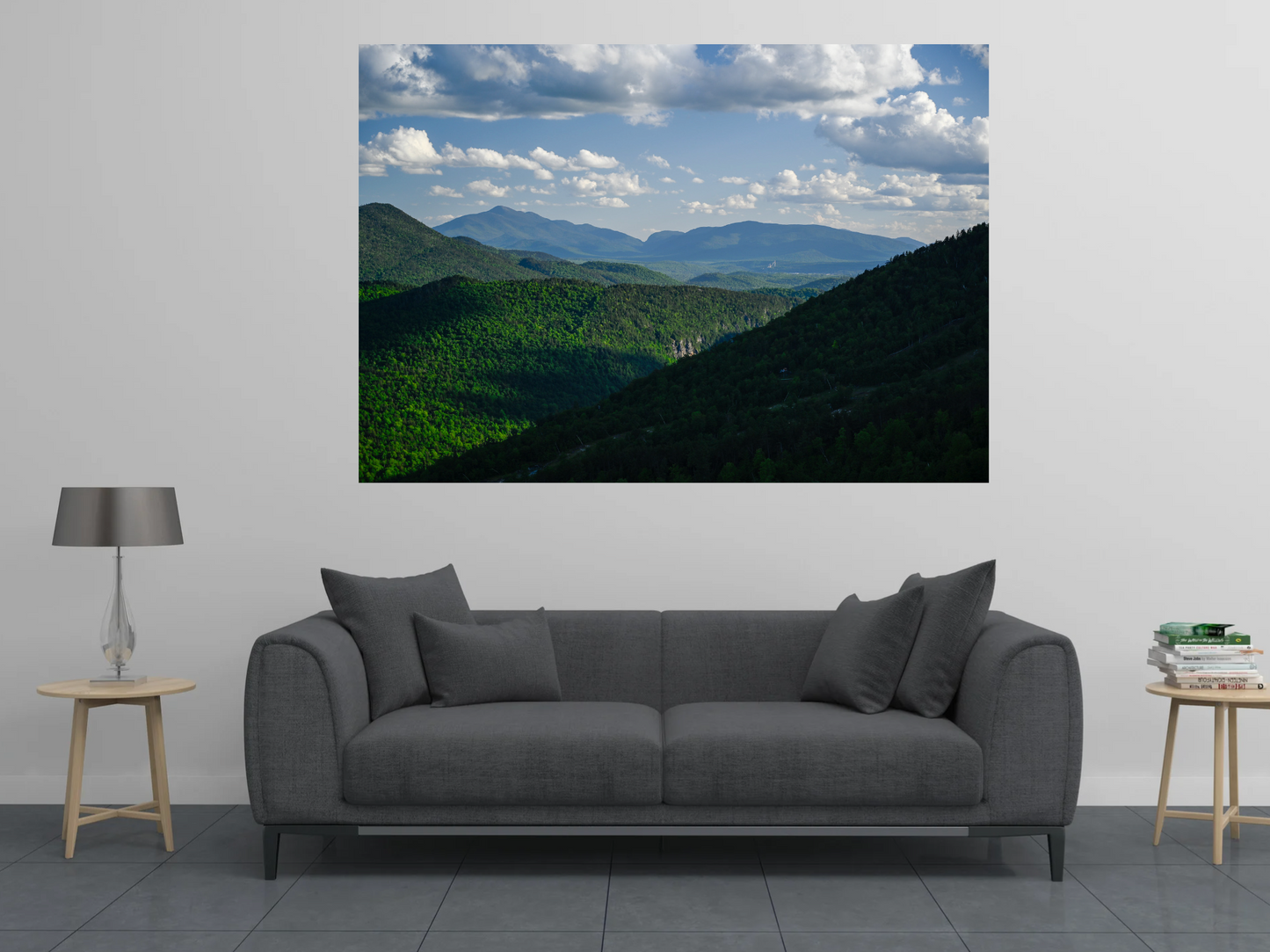 print of Lake Placid from Bear Den Mountain