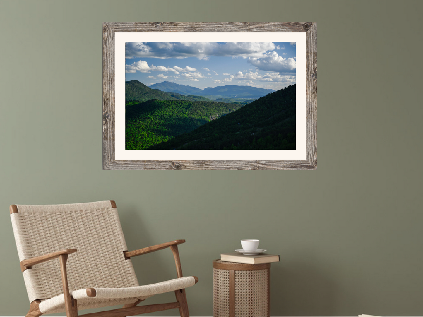 print of Lake Placid from Bear Den Mountain