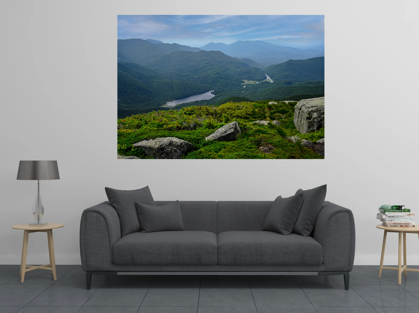 print of the MacIntyre Range in the Adirondack Mountains