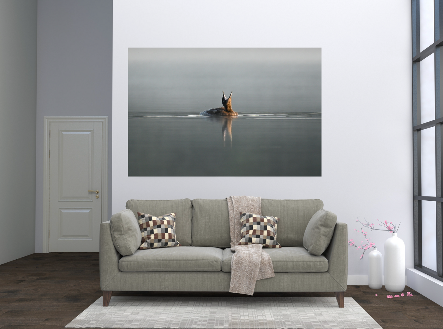 print of a baby loon