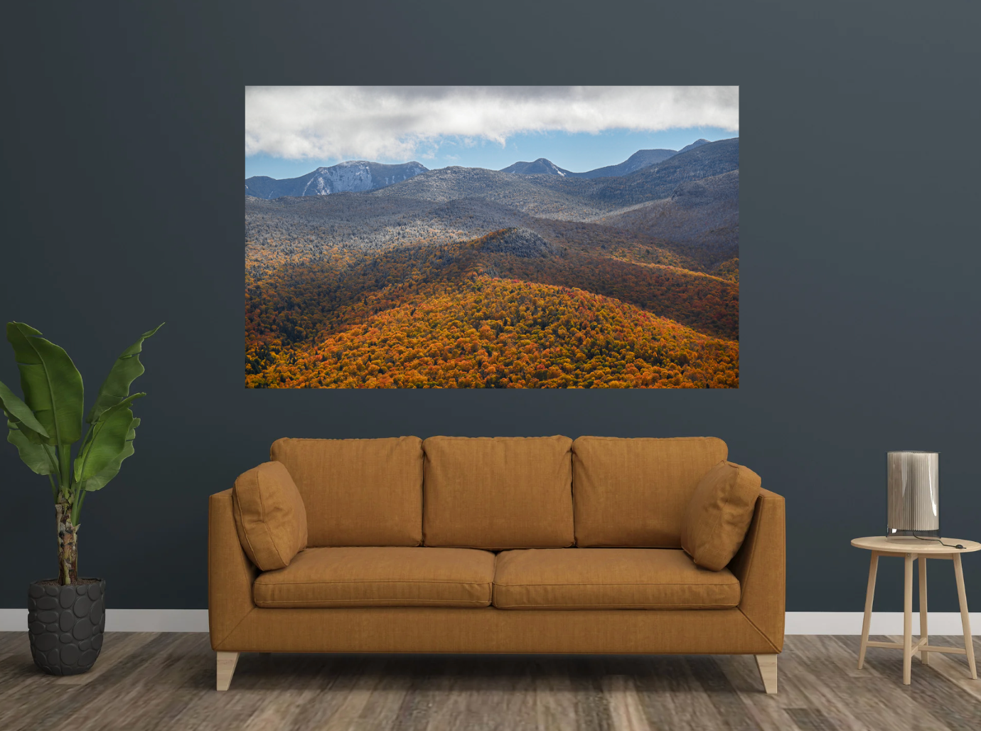 print of Peak Foliage over the High Peaks Adirondack Mountains