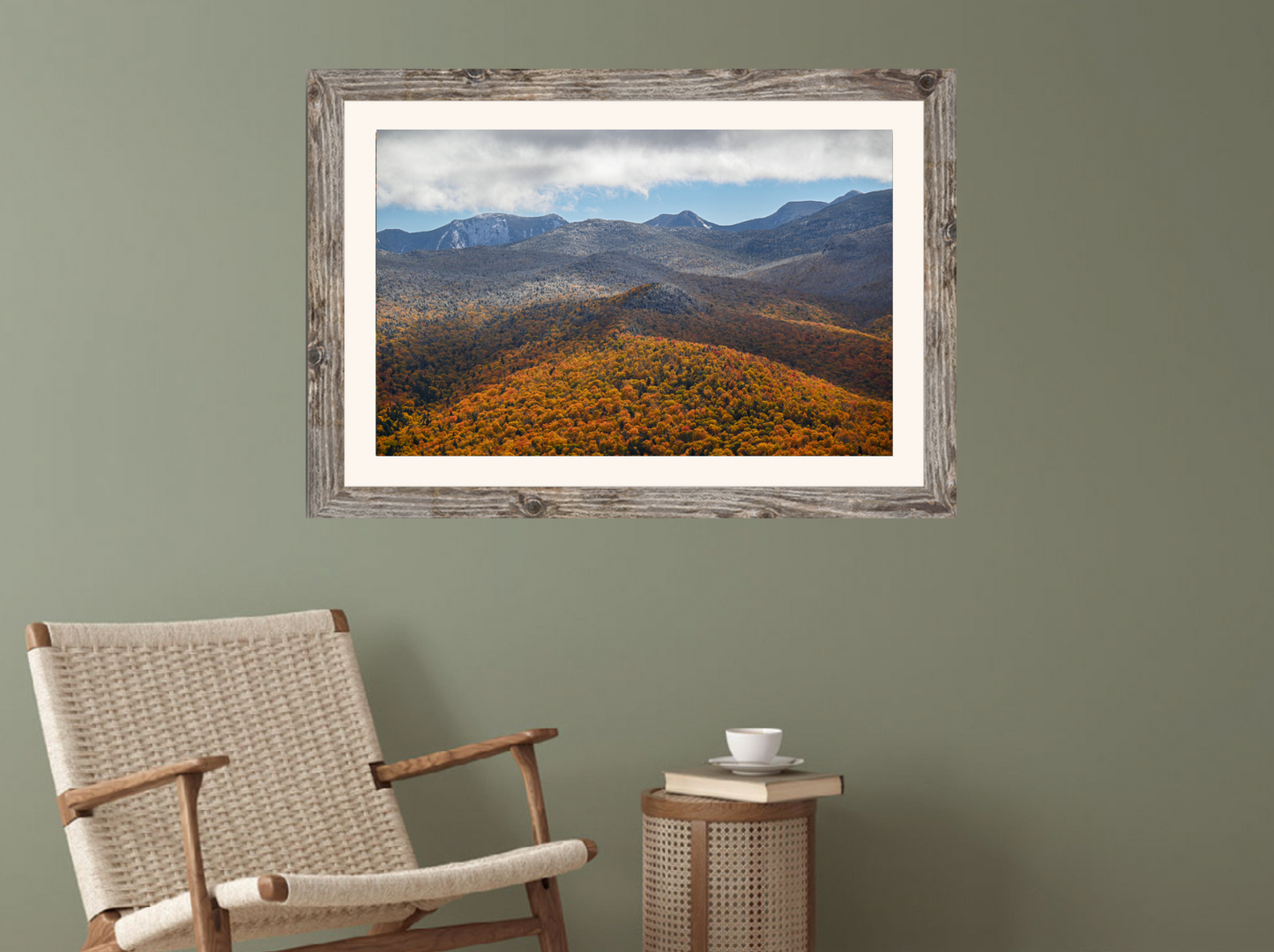 print of Peak Foliage over the High Peaks Adirondack Mountains