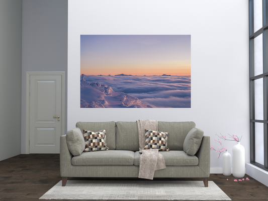 print of a cloud inversion from whiteface mountain