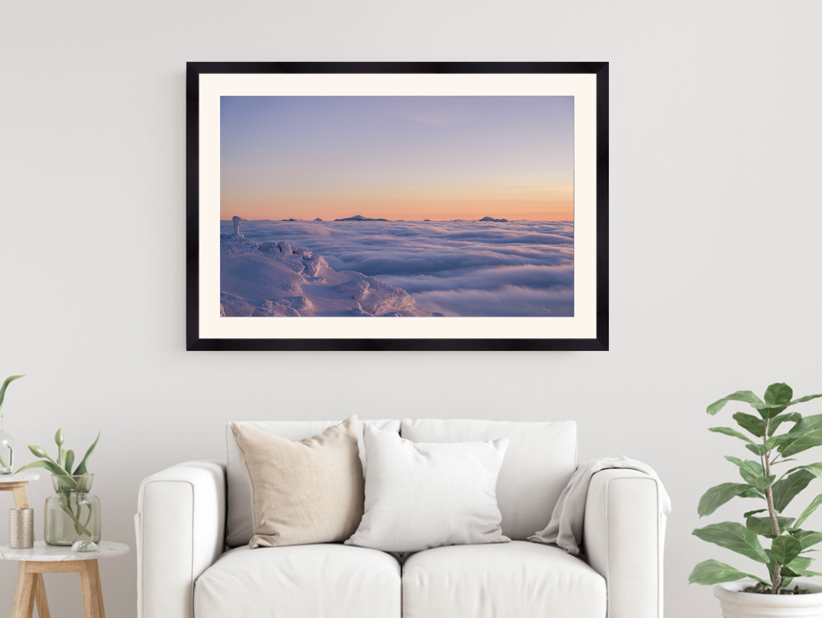 print of a cloud inversion from whiteface mountain