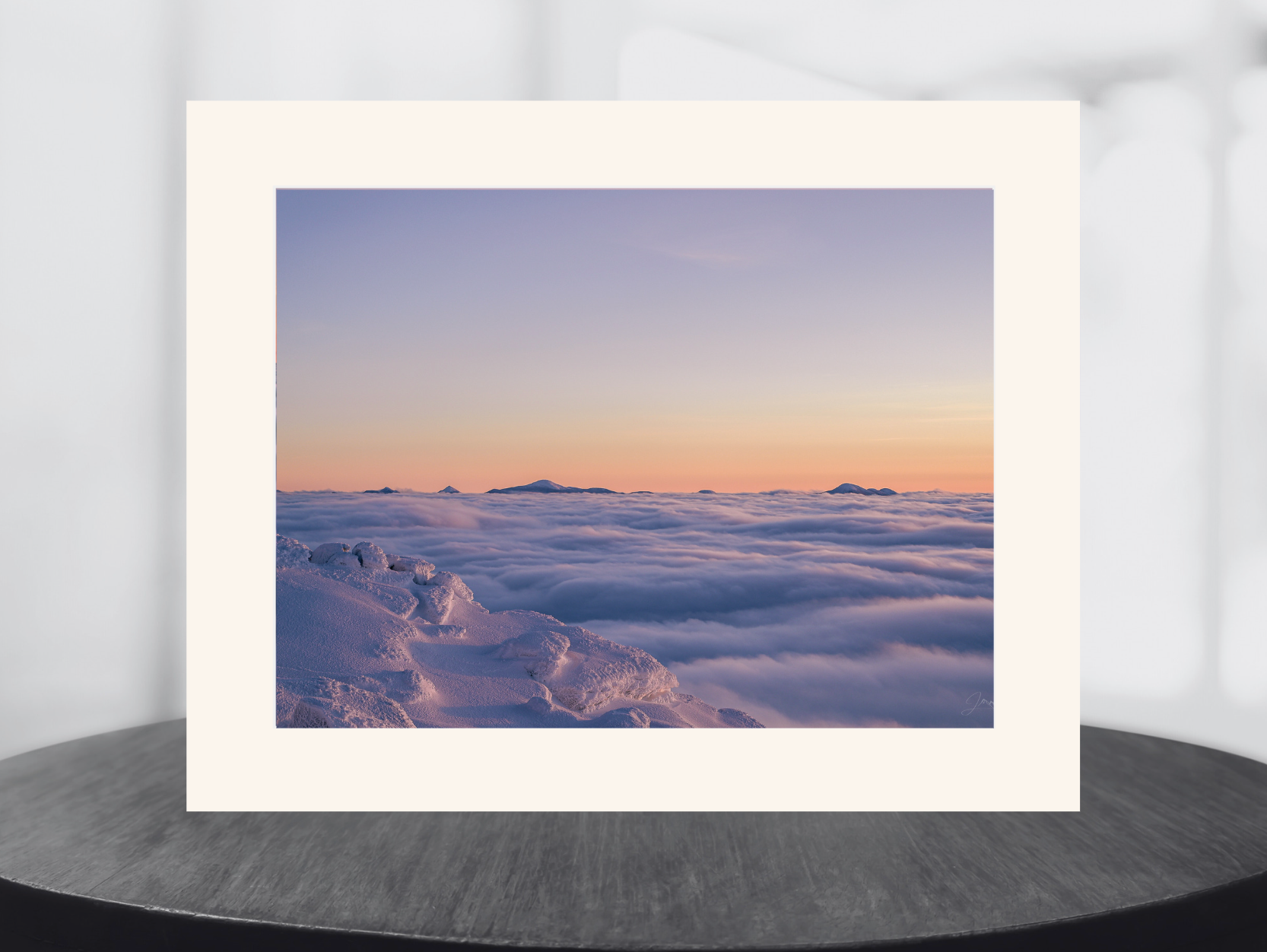 print of a cloud inversion from whiteface mountain