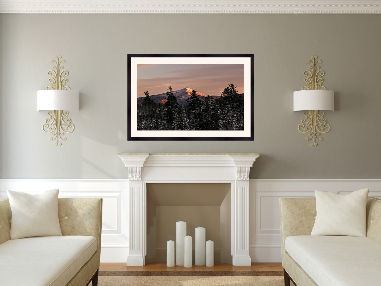 print of a Soft Alpine-Glow over Whiteface mountain