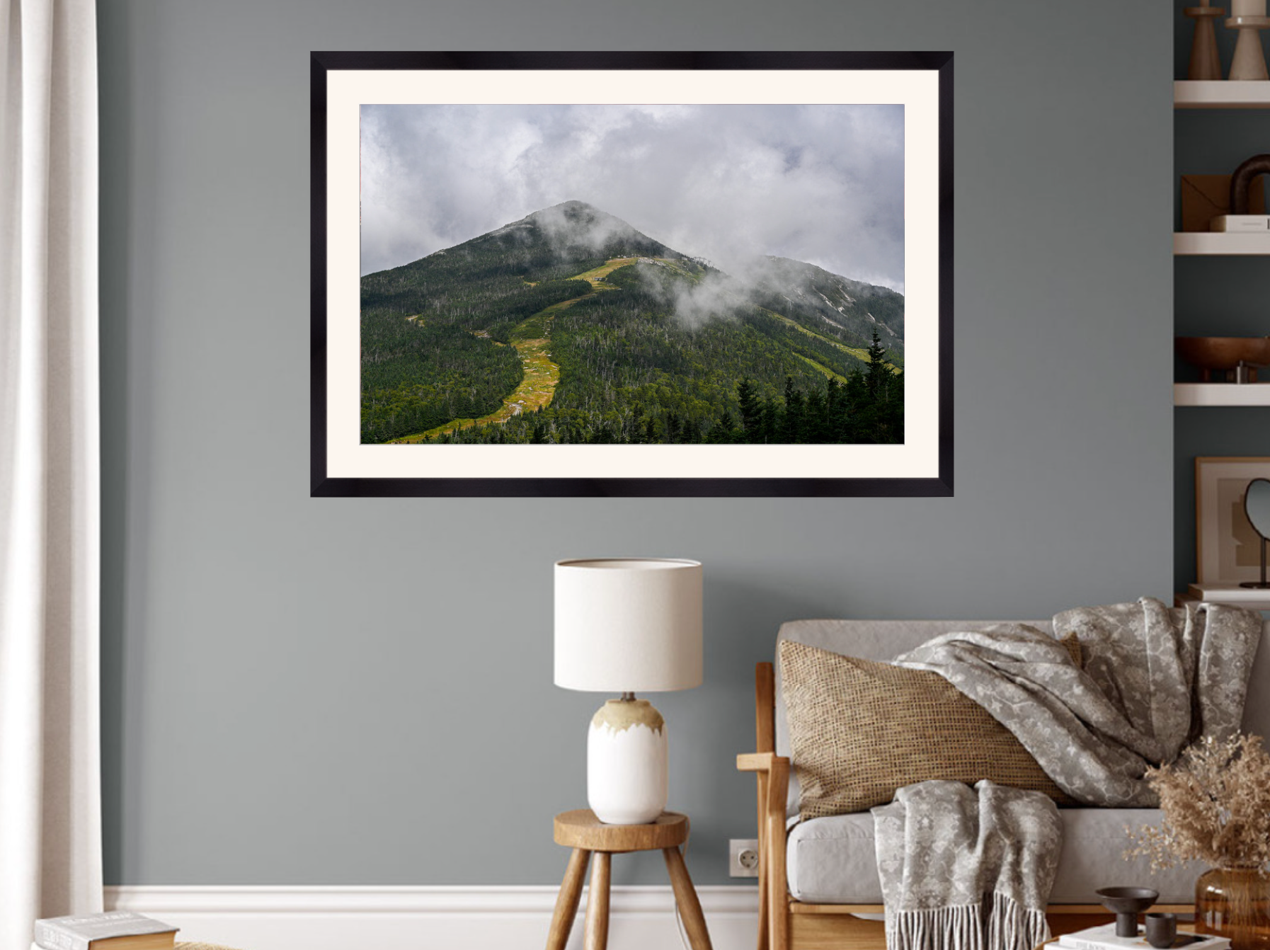 print of Rain Clouds over Whiteface
