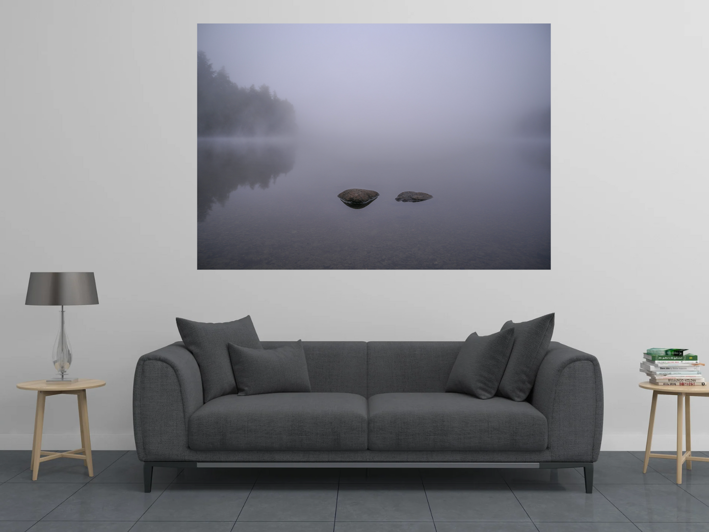 print of Morning Mist on Moose Pond
