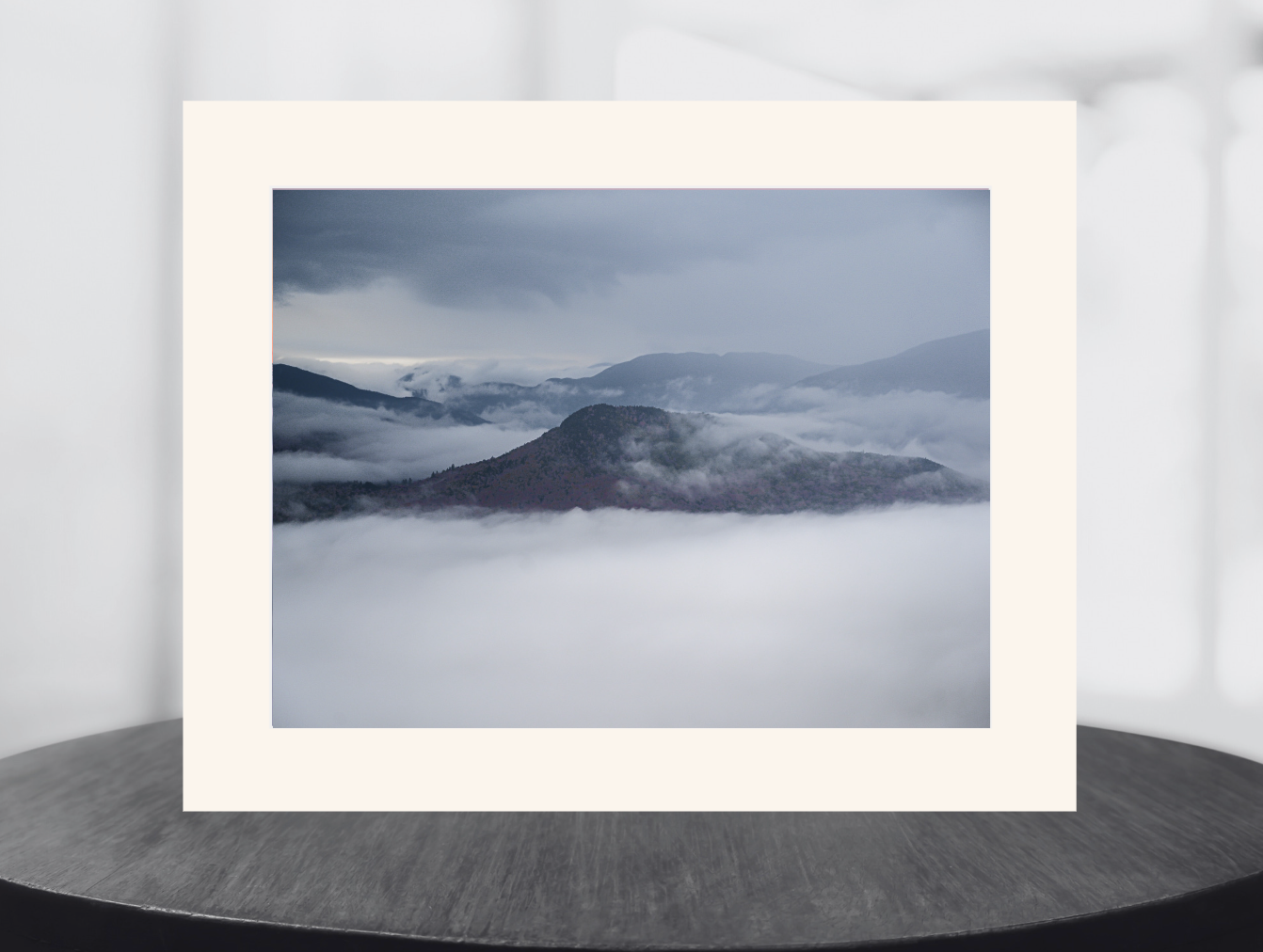 print of Mount Jo Above a Sea of Clouds