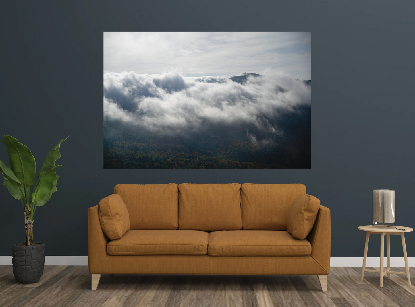 print of Hurricane Mountain above the Clouds Adirondack Mountains