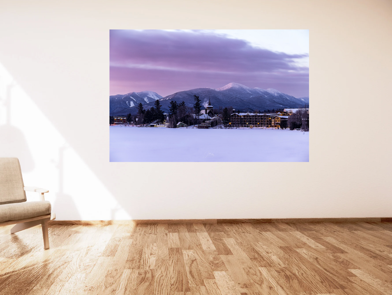 print of a Sunrise over Mirror Lake
