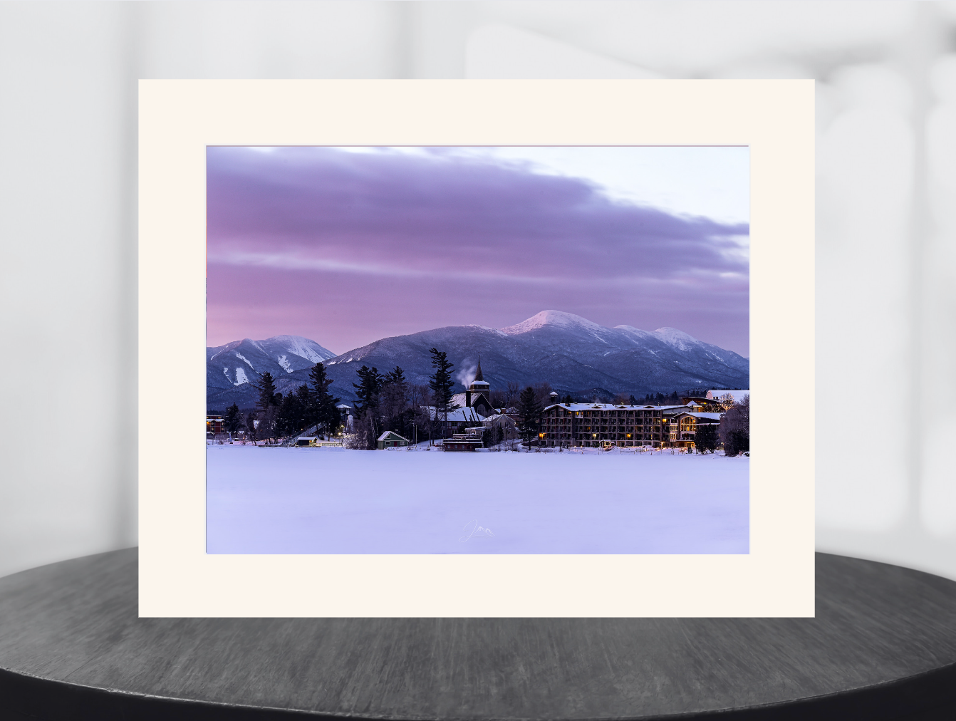 print of a Sunrise over Mirror Lake