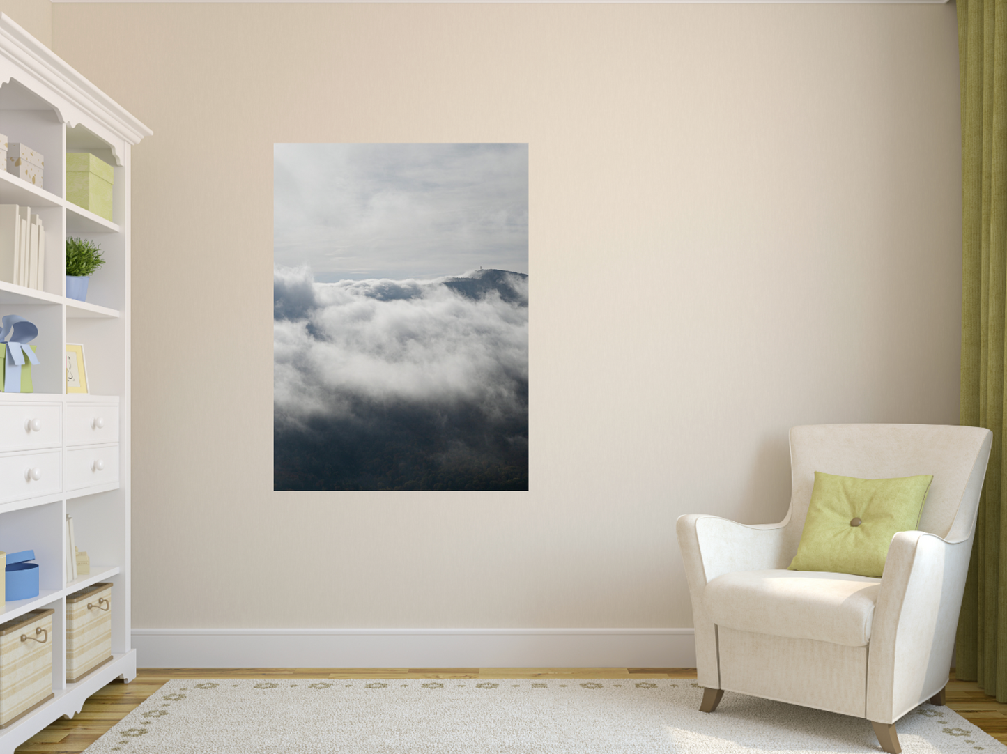 Print of Hurricane Mountain above the Clouds Adirondack Mountains