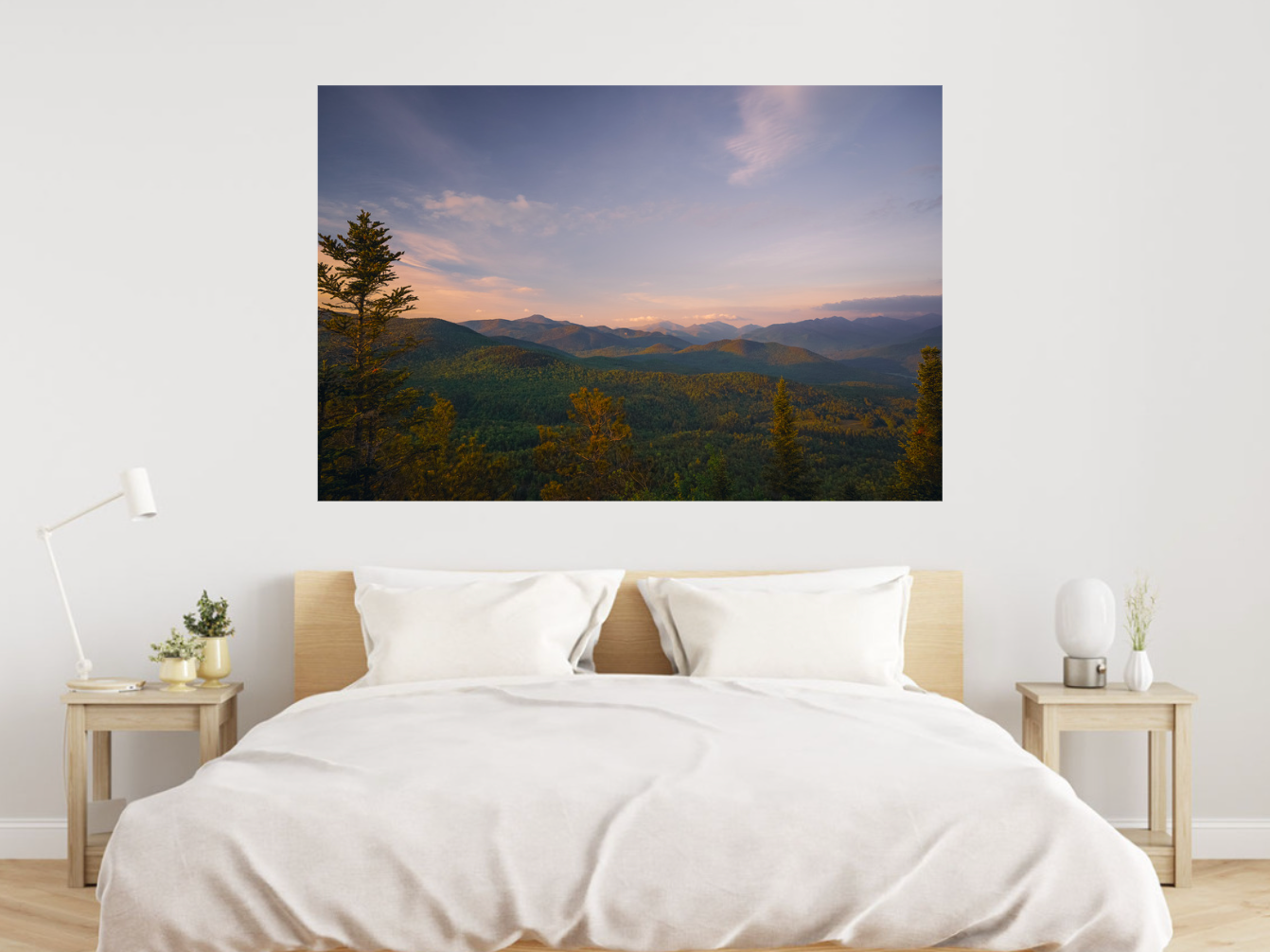 Print of a Sunrise in the Adirondack Mountains