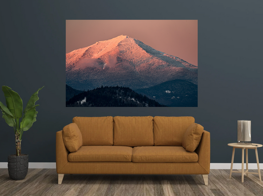 print of a Sunset Glow over Whiteface mountain