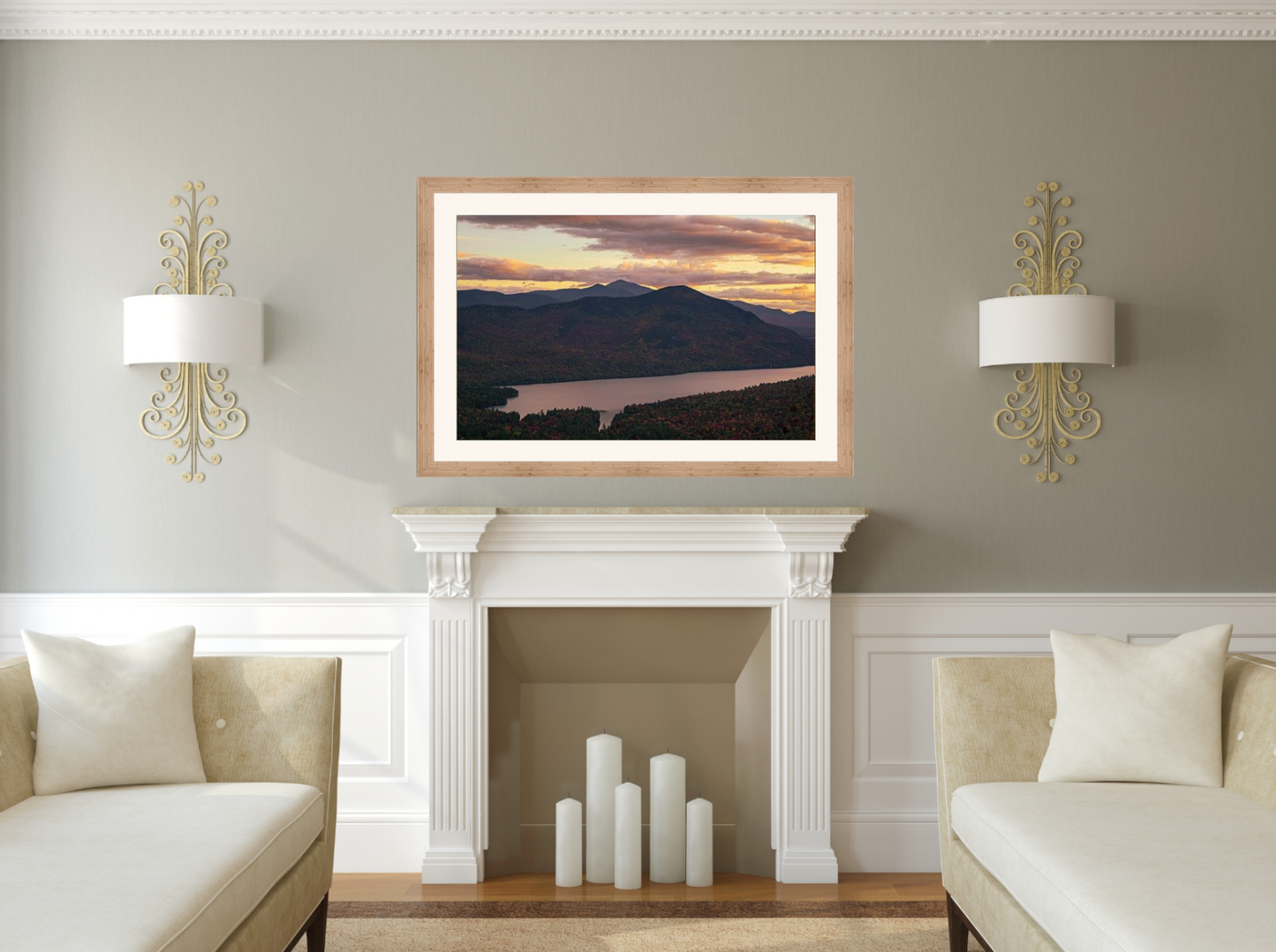print of a Sunset over Silver Lake