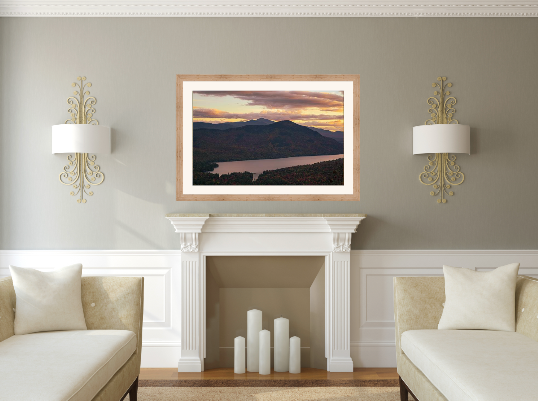print of a Sunset over Silver Lake