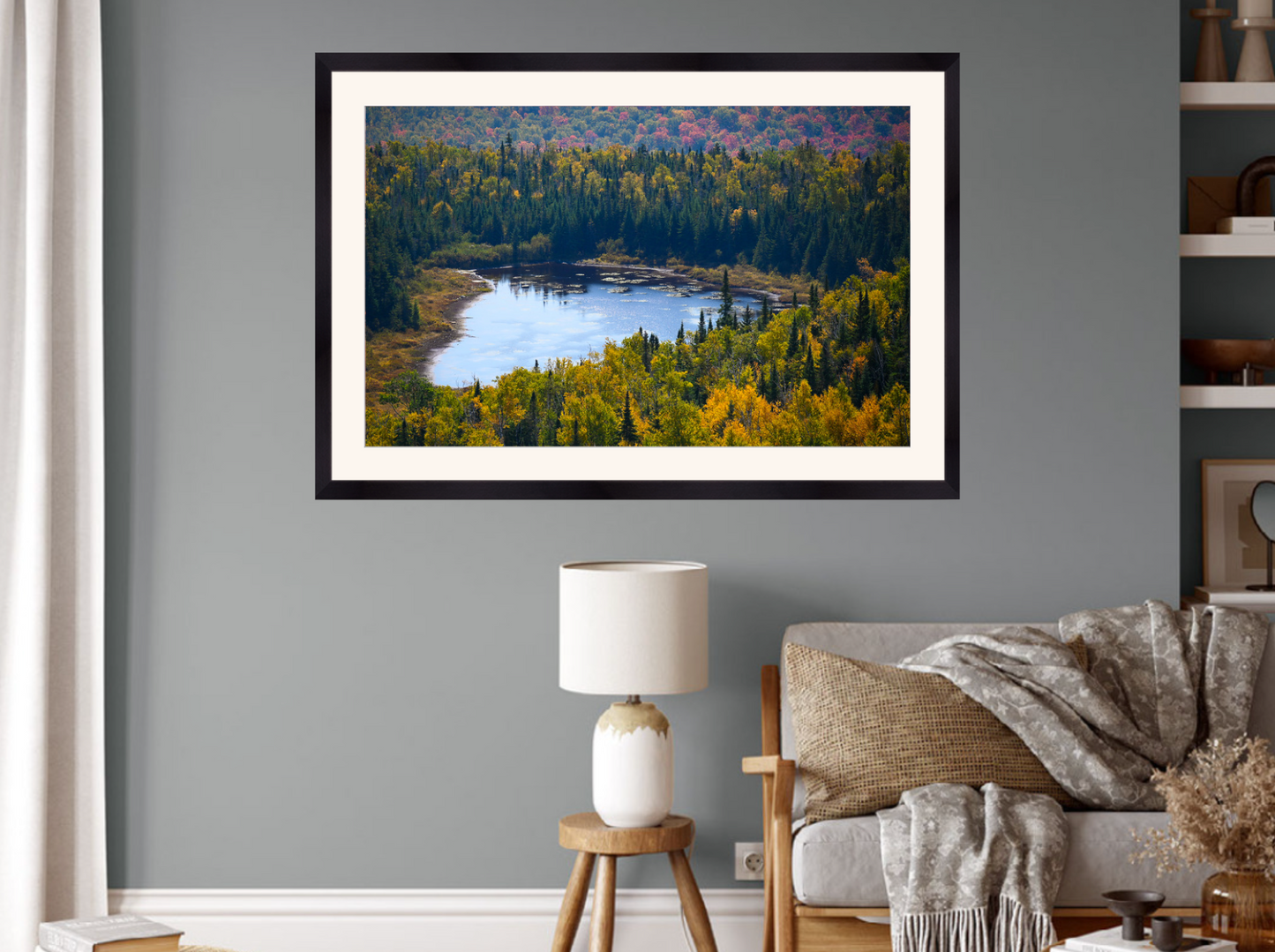 print of a backcountry pond