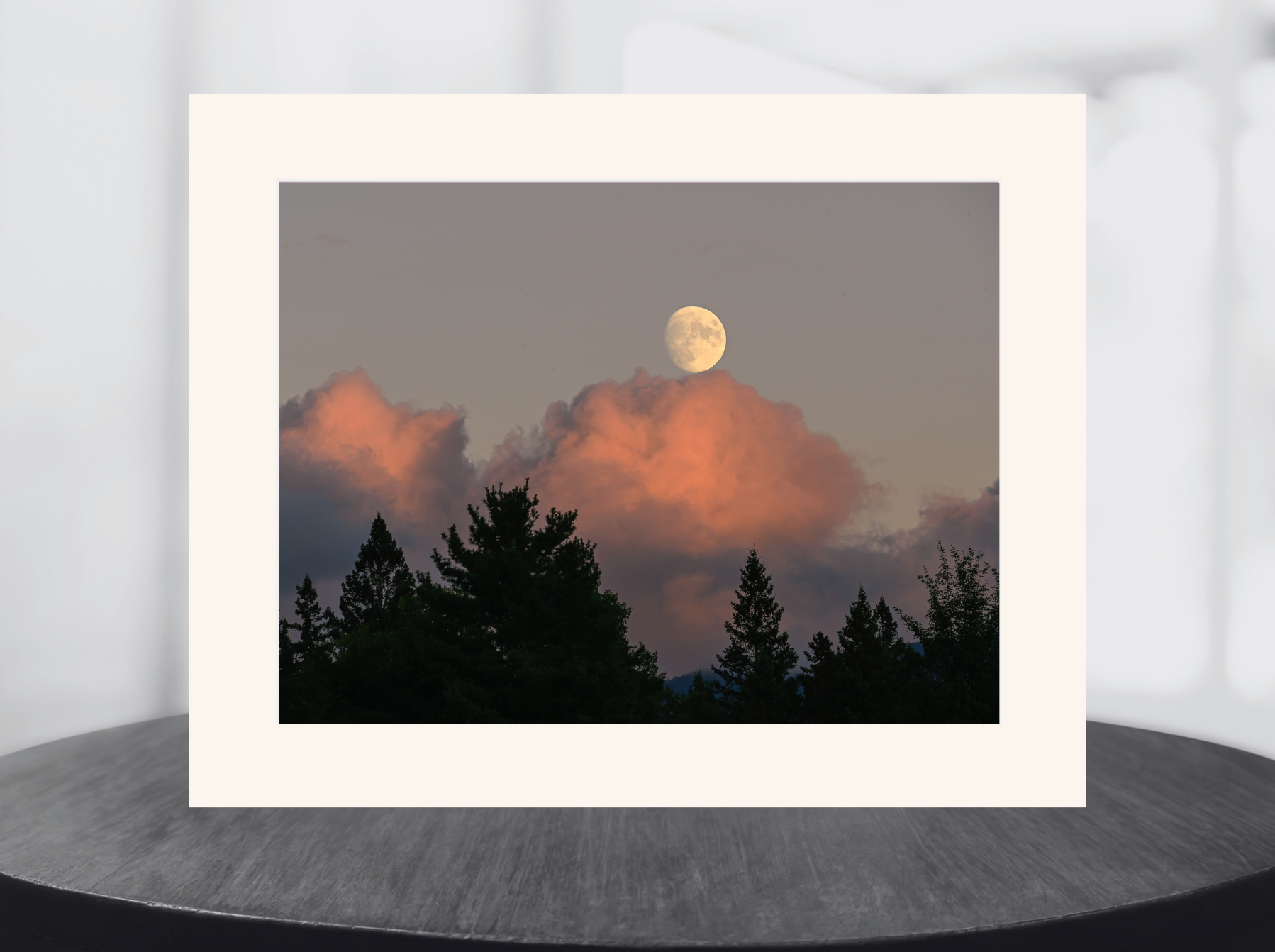 Print of a Waxing Harvest Moonrise