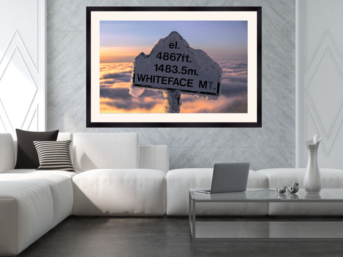 print of Whiteface Mt. summit plaque