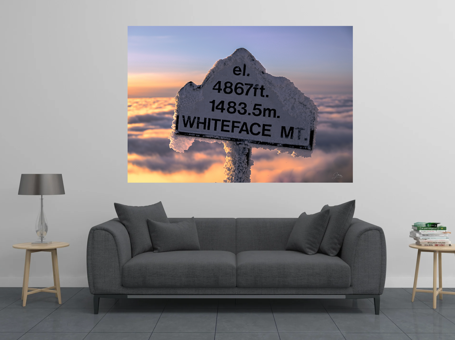 print of Whiteface Mt. summit plaque