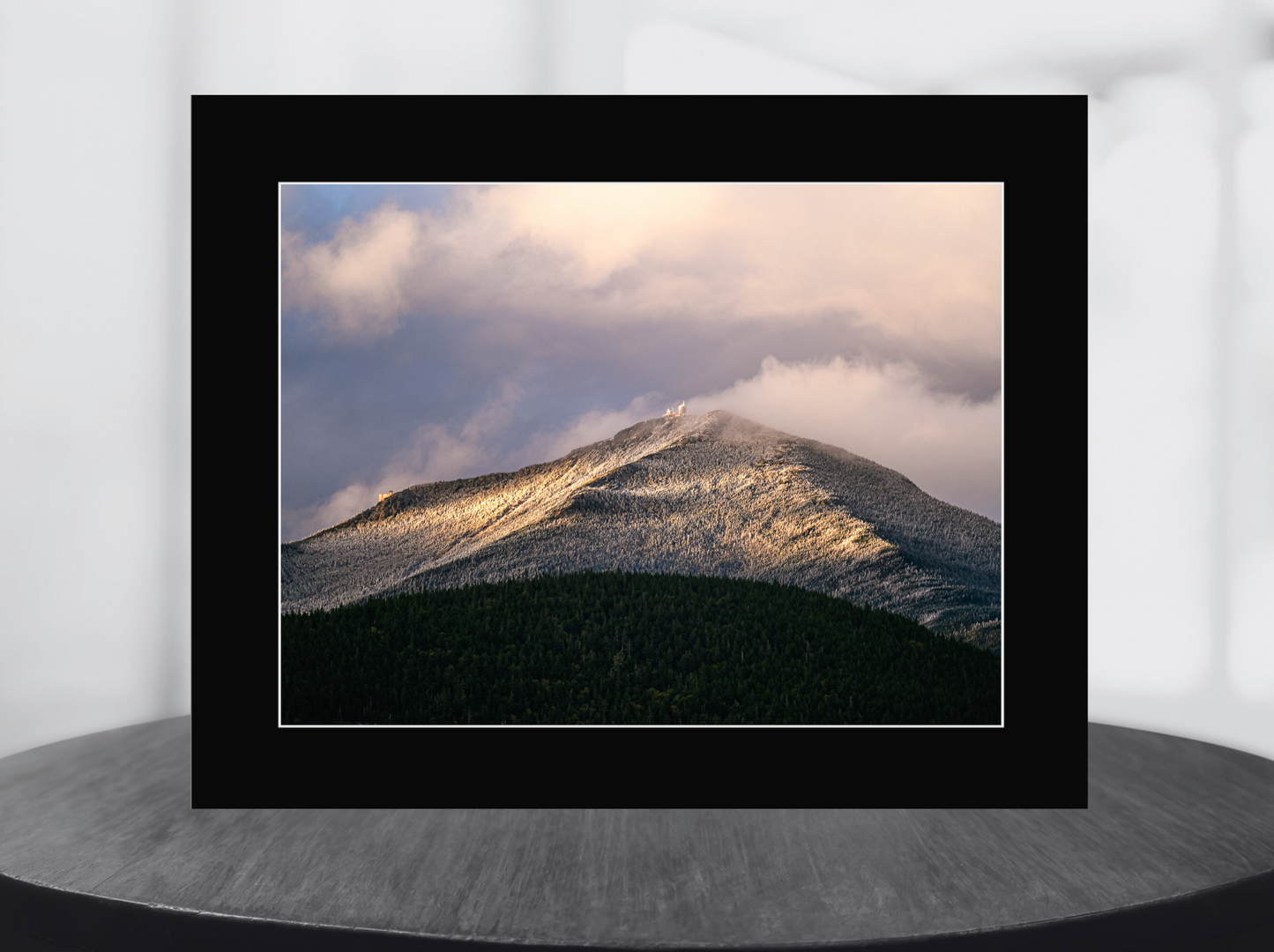 print of Whiteface mountain with a Blanket of September Snow