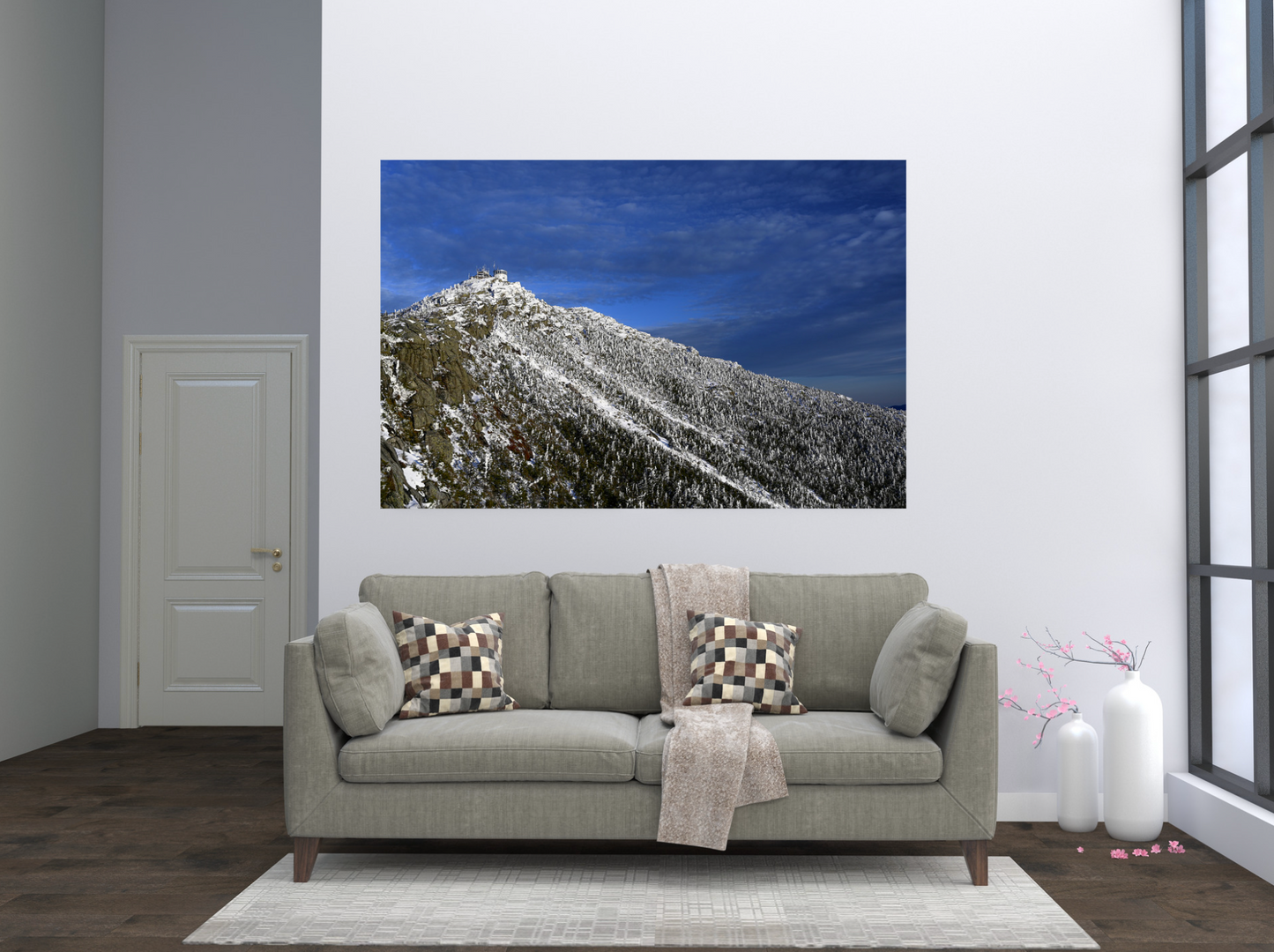 print of Whiteface mountain at Blue Hour