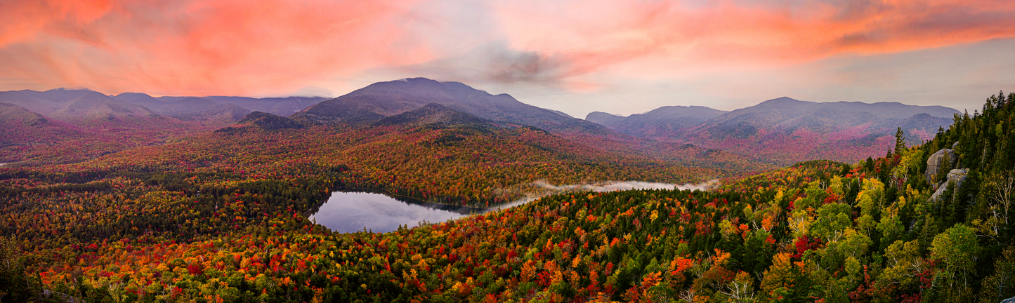 Autumn Sunrise over Heart Lake Panorama print