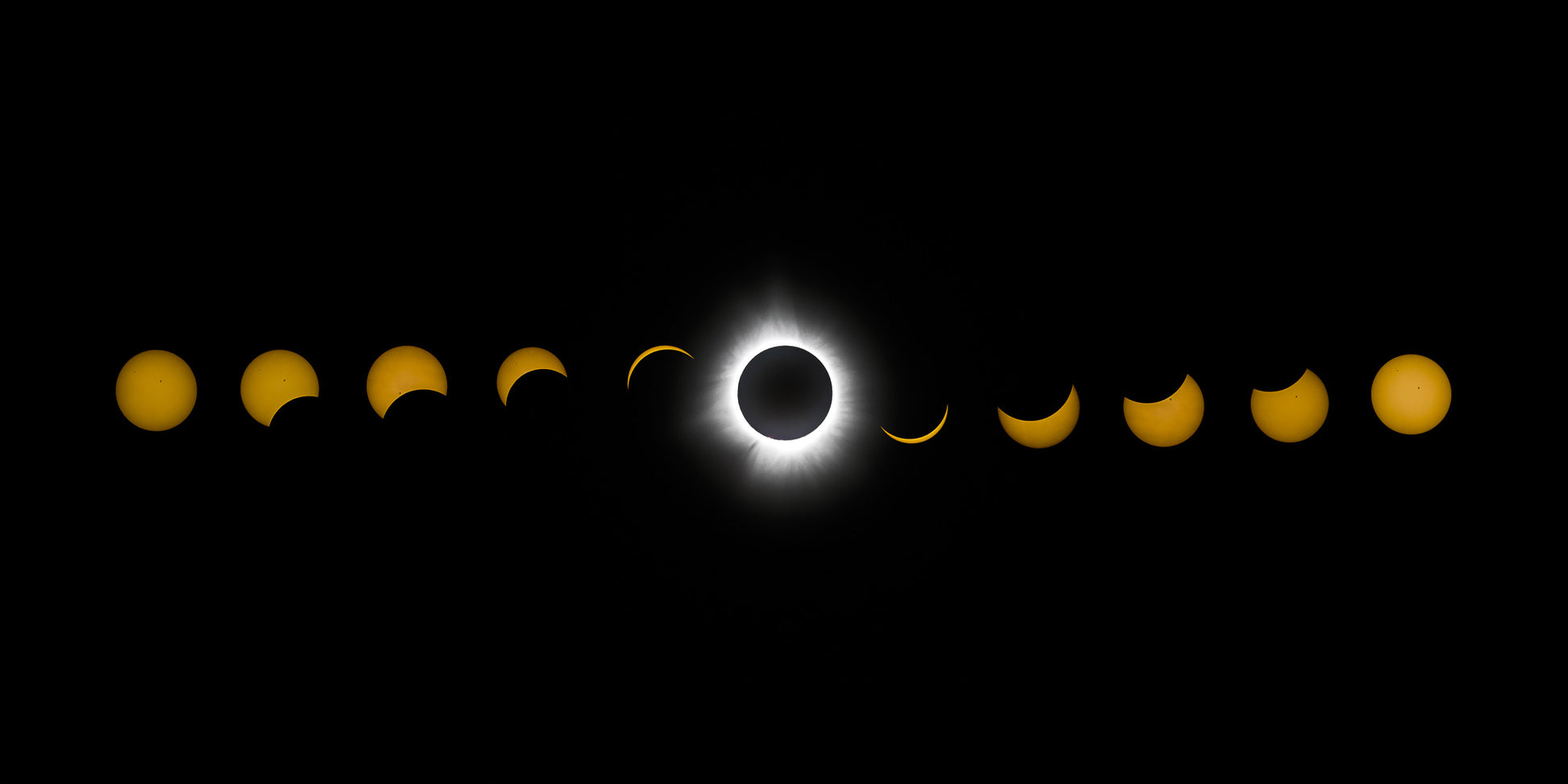 2024 Solar Eclipse Timelapse Panorama Print