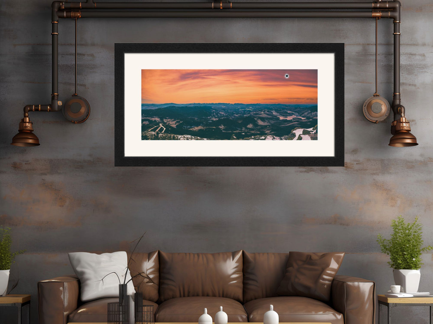 2024 Solar Eclipse Totality Panoramic View